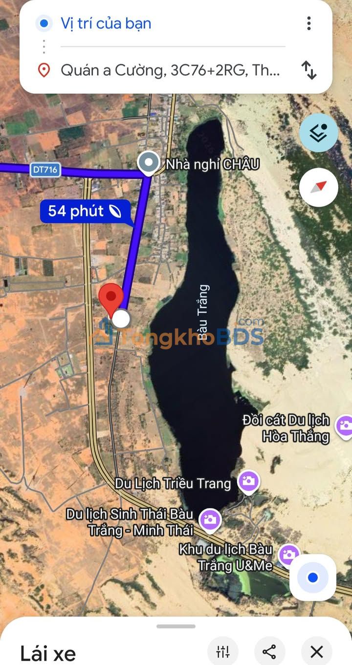 Đất Mặt Tiền Bàu Trắng, Bình Thuận - 3000m² Sổ Đỏ Sẵn Sàng