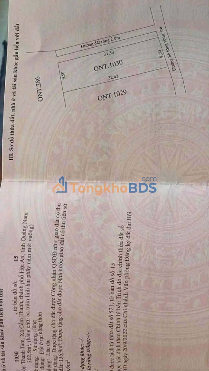 Đất Góc 2 Mặt Tiền Cẩm Thanh, Hội An - 302m² Kinh Doanh Đắc Địa