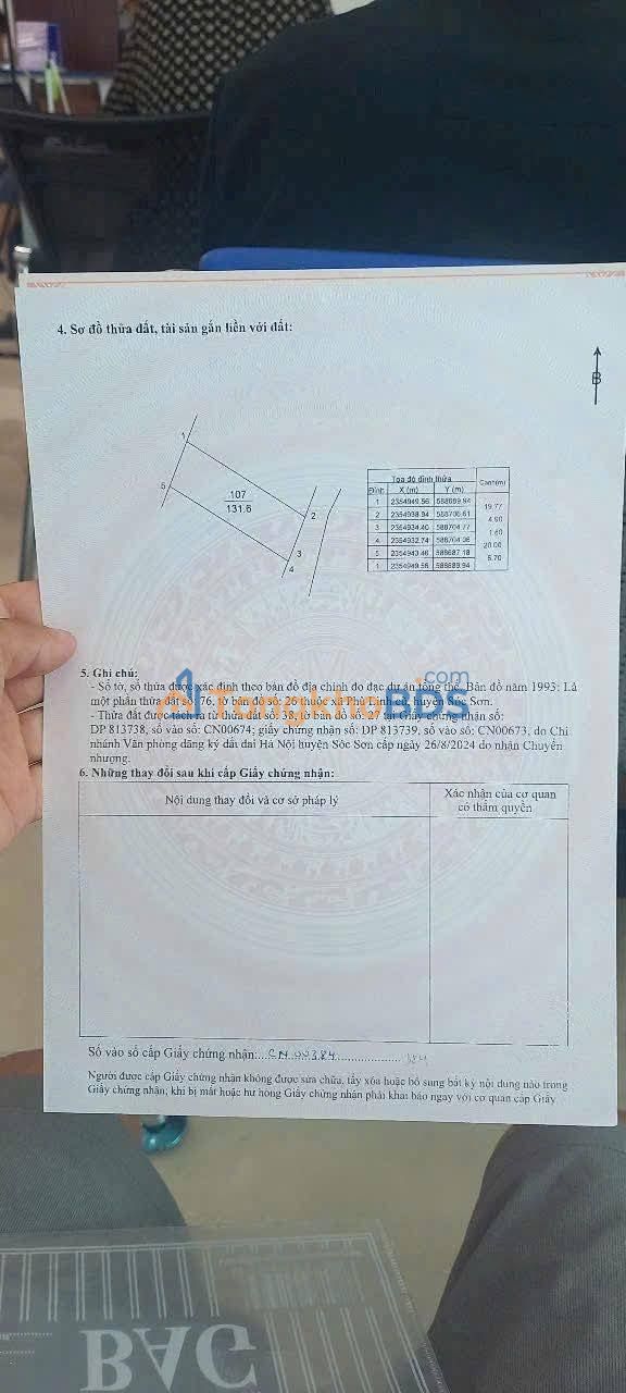 Bán Đất Sóc Sơn 131.6m² Full Thổ Cư, Sổ Hồng Chính Chủ - Giá Rẻ