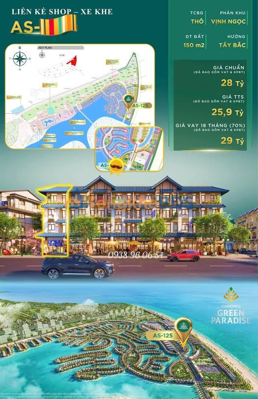 Shophouse Cần Giờ 150m² - Căn Góc Xẻ Khe, Cam Kết Thuê 25.6 Tỷ