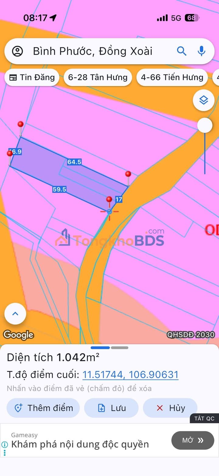 Đất Nền 10200m² Đồng Phú, Bình Phước - Sổ Hồng Thổ Cư, Giá 3.2 Tỷ