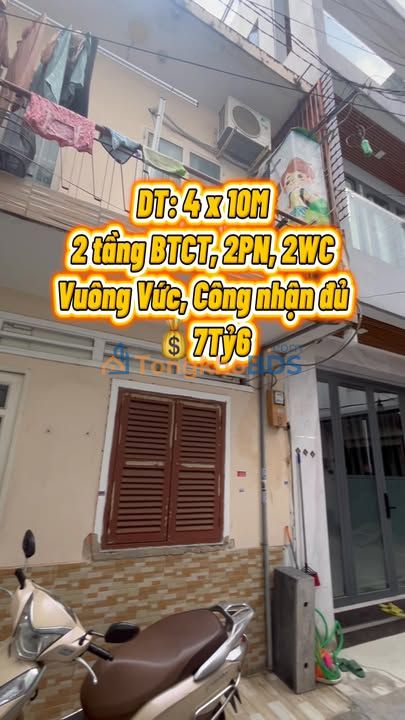 Nhà 40m² Bắc Hải, Q10 - 2 Tầng BTCT, 2PN - Giá 7.6 Tỷ