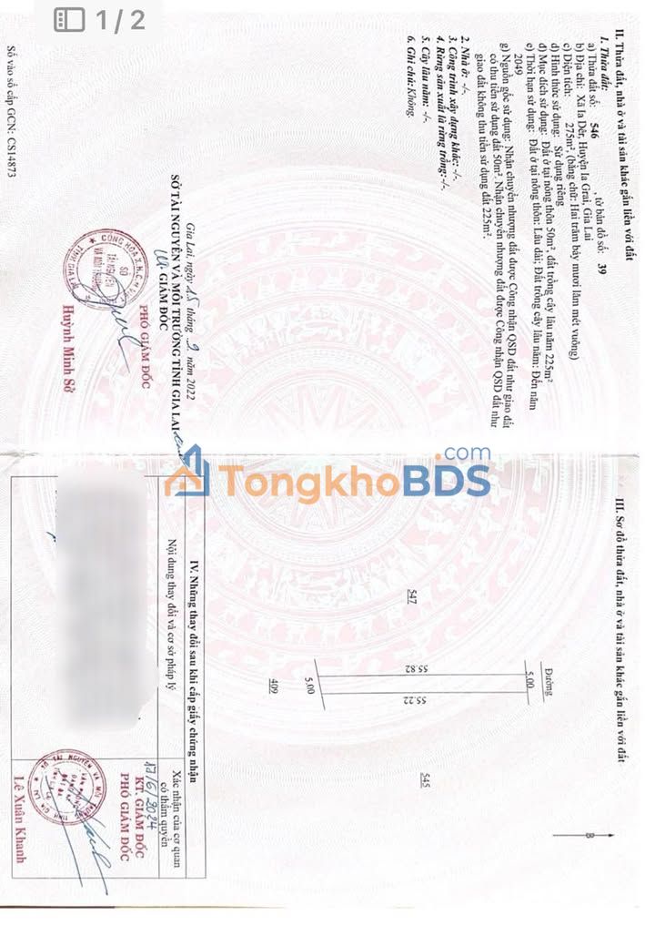 Đất Vàng Ia Grăng, Gia Lai - 275m² Sổ Đỏ Riêng, Giá Đầu Tư Chỉ 500 Triệu