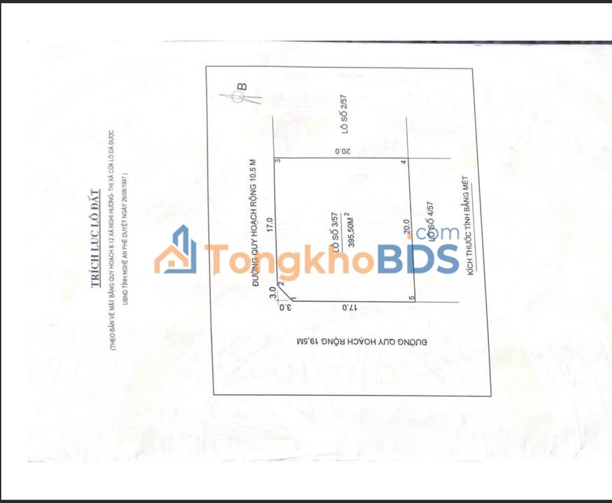 Đất Nền Cửa Lò 395.5m² - Lối 2 Đường Bình Minh, Hướng Nam