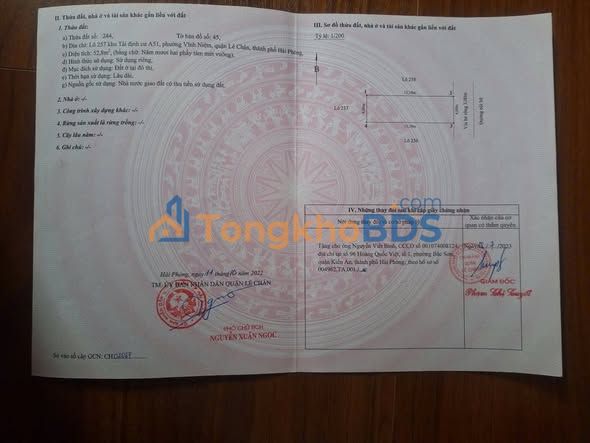 Bán nhà TĐC A51 Hồ Sen, Hải Phòng - 52.8m² Sổ đỏ chính chủ