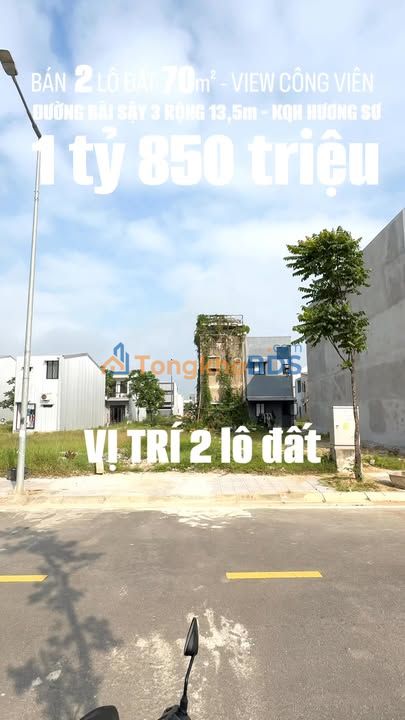 Đất nền 70m² Hương Sơ, Huế - View Công Viên Trung Tâm, Hướng Đông Nam
