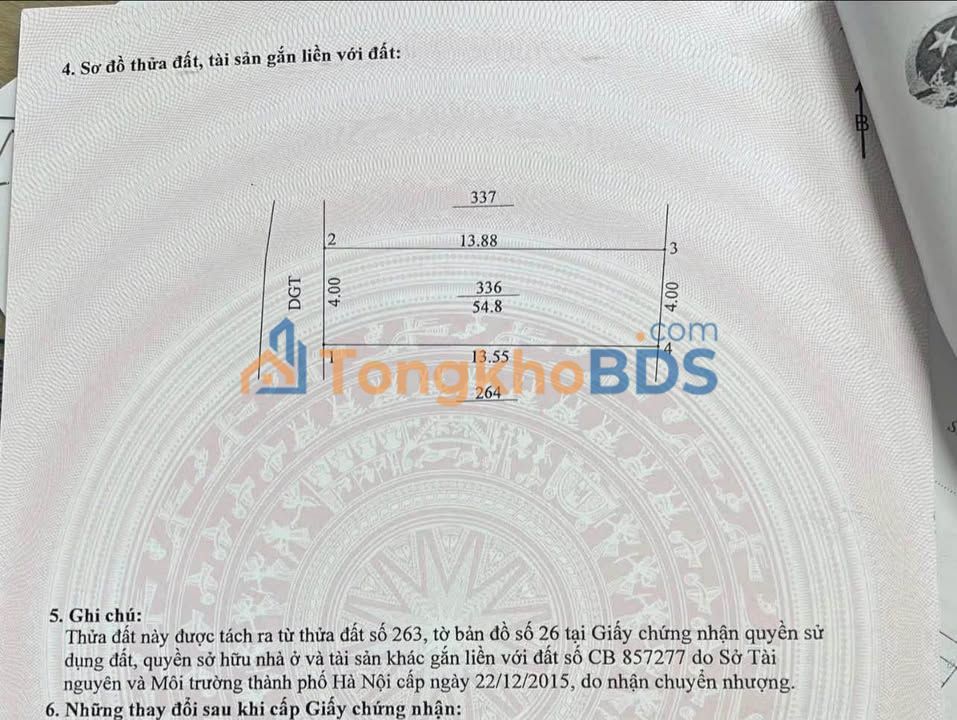 Bán đất Phùng Hưng, Đan Phượng 54.8m² - Gần chợ, ô tô vào đất