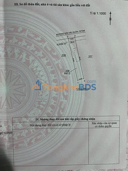 Đất Mặt Tiền Đồi Hải Quân, Phú Giáo 640m² - Sổ Đỏ Thổ Cư 100% - Giá Đầu Tư 1.83 Tỷ