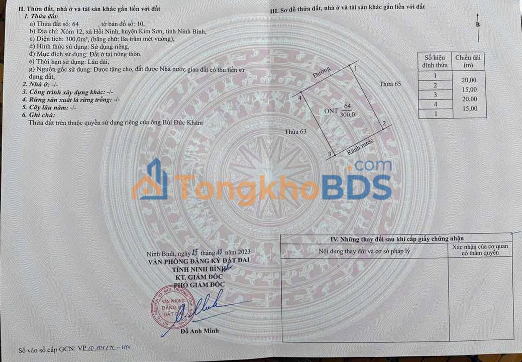 Đất Nền Kim Sơn Ninh Bình 300m² - Sổ Đỏ Sẵn Sàng - Giá Đầu Tư Hấp Dẫn