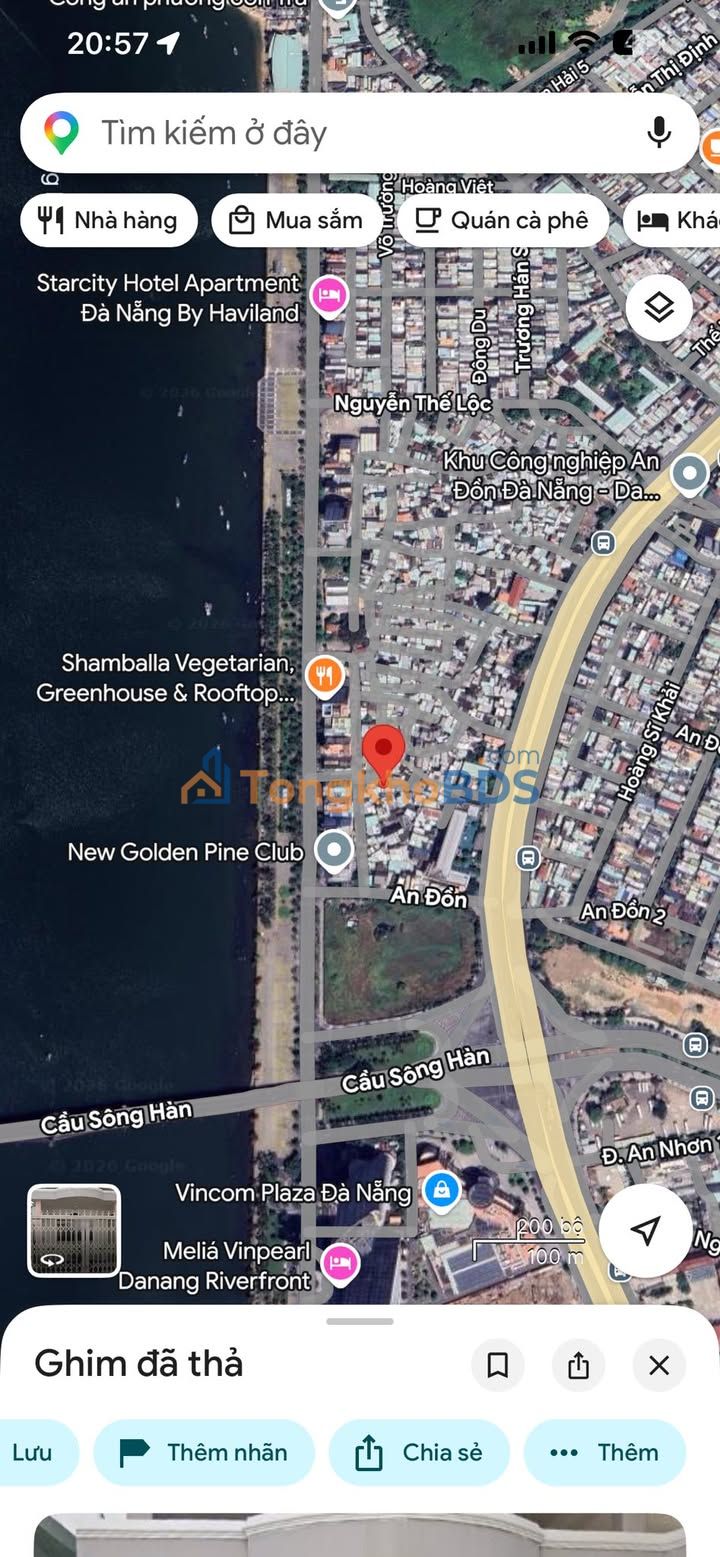 Đất nền 57m² mặt tiền 5.4m nở hậu 7m - Ngay sông Hàn, Đà Nẵng