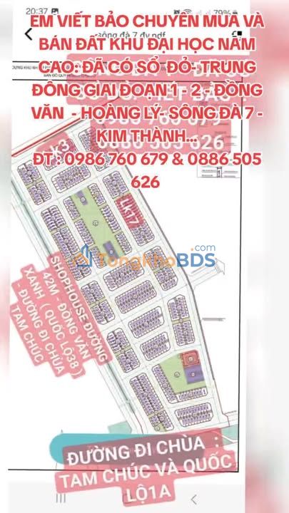 Đất nền Đại học Nam Cao, Hà Nam - Sổ đỏ, giá từ 2 tỷ - Đầu tư sinh lời