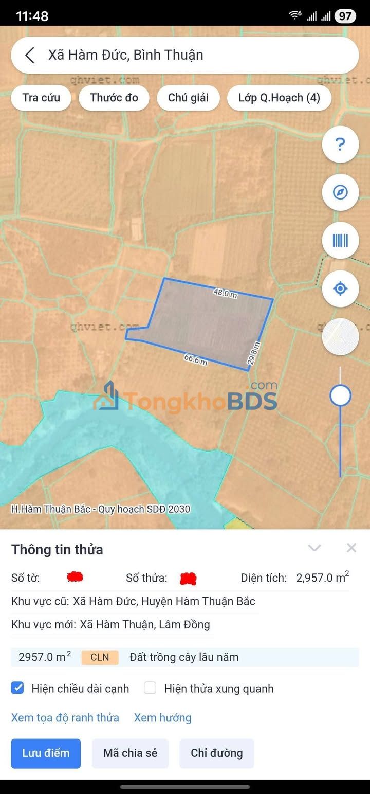 Bán Gấp Đất Vườn Hàm Đức, Bình Thuận - 1080m² Sổ Đỏ, Giá 850 Triệu