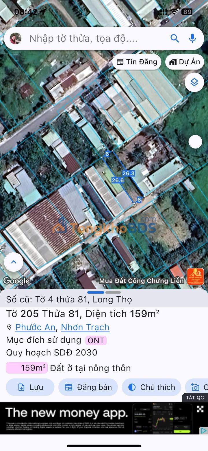 Đất Nền 162m² Sổ Đỏ Hùng Vương, Nhơn Trạch - Giá 3 Tỷ