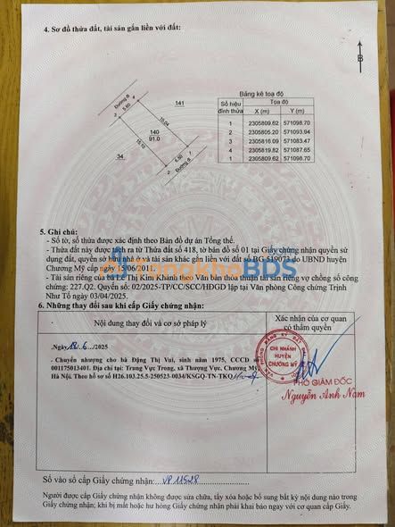 Đất nền Mỹ Lương, Chương Mỹ 91m² - 2 tỷ - Sổ đỏ chính chủ, 2 mặt tiền thoáng