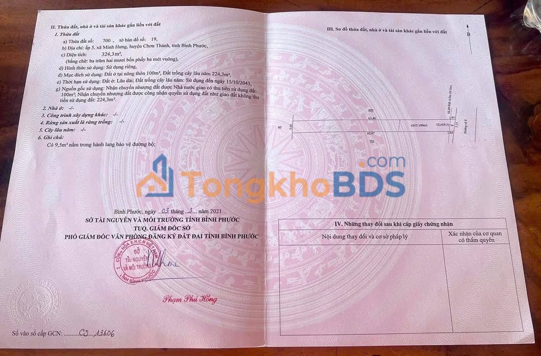 Đất Nền Minh Hưng, Chơn Thành 300m² Giá 4 Tỷ - Sổ Hồng Sẵn Sàng