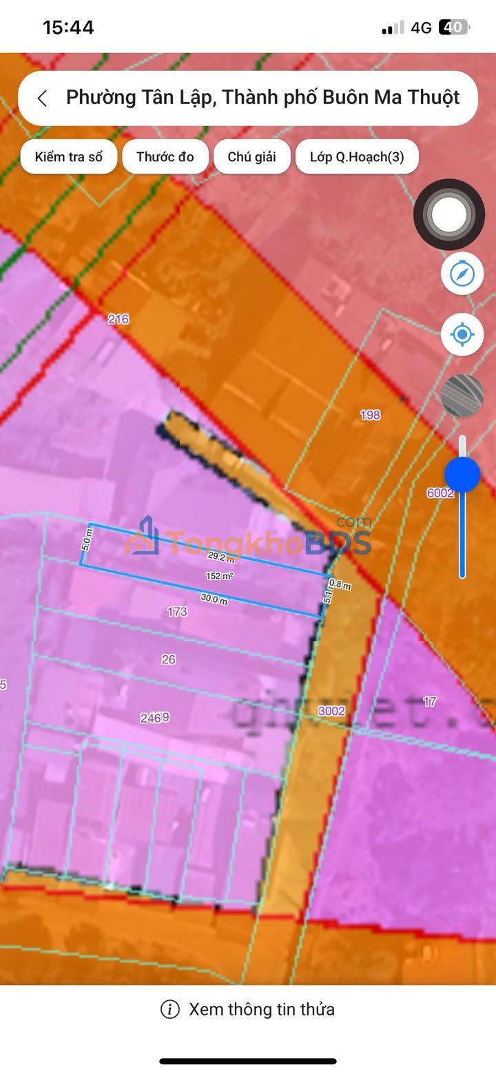 Bán Đất Thổ Cư 150m² Hẻm 51 Võ Thị Sáu, Buôn Ma Thuột - Giá 2.55 Tỷ