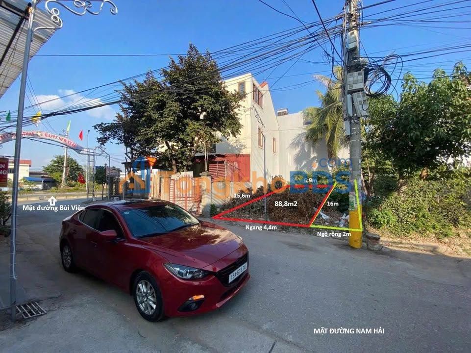 Đất Lô Góc Mặt Đường Nam Hải, Hải An - 88.8m² Giá Tốt