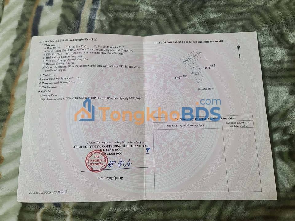 Đất Nền Đông Tiến, Thanh Hóa 92.8m² - Sổ Hồng Sẵn Sàng Giao Dịch