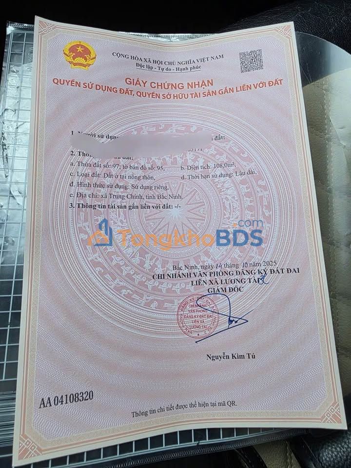 Đất nền Lương Tài, Bắc Ninh 108m² - Mặt tiền 4.5m, Kinh doanh sầm uất