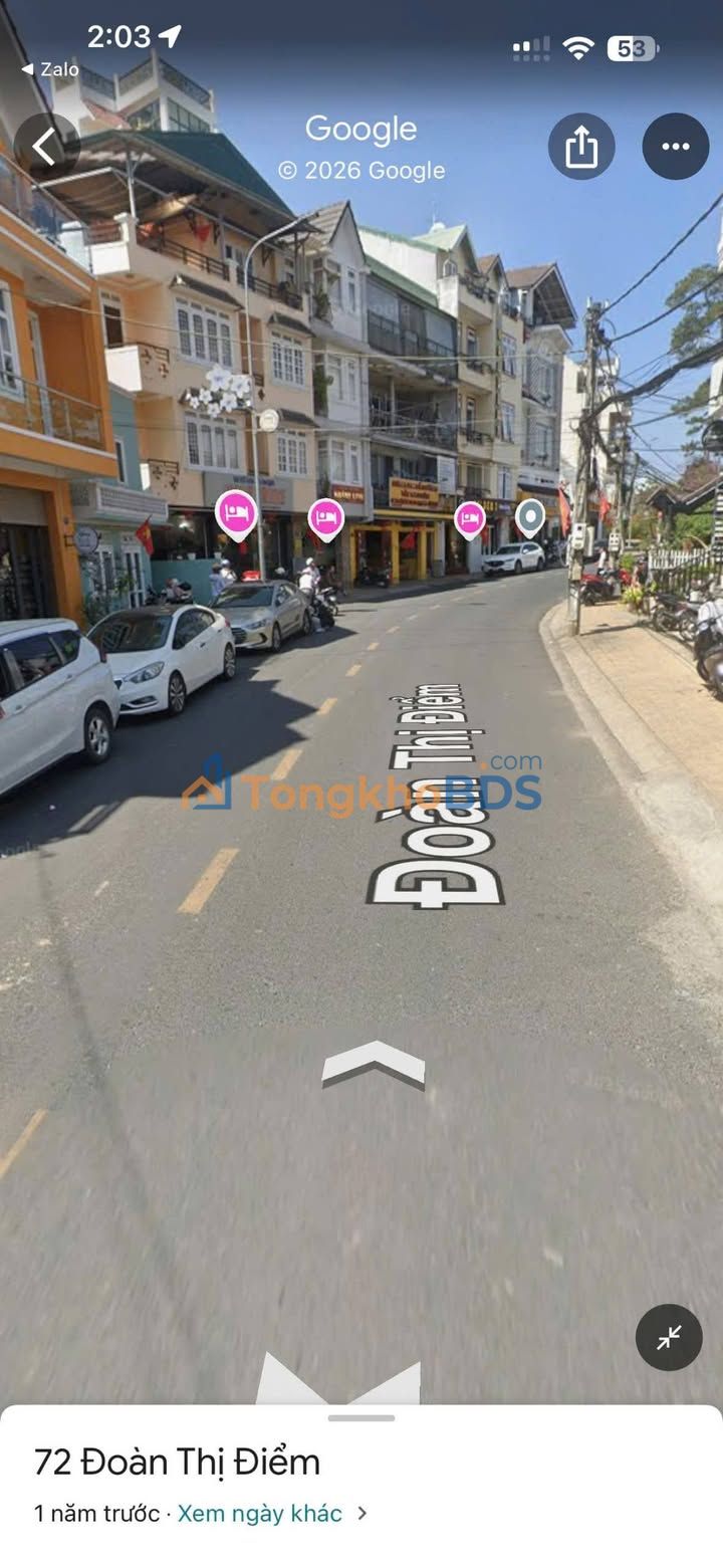 Bán đất mặt tiền Đoàn Thị Điểm, Đà Lạt - 110.3m², 29 tỷ, kinh doanh đắc địa