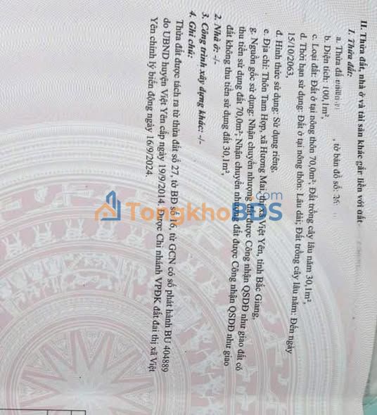 Đất nền Việt Yên 100m² - Đường ô tô 16 chỗ, kinh doanh tốt, giá 1.0xx tỷ