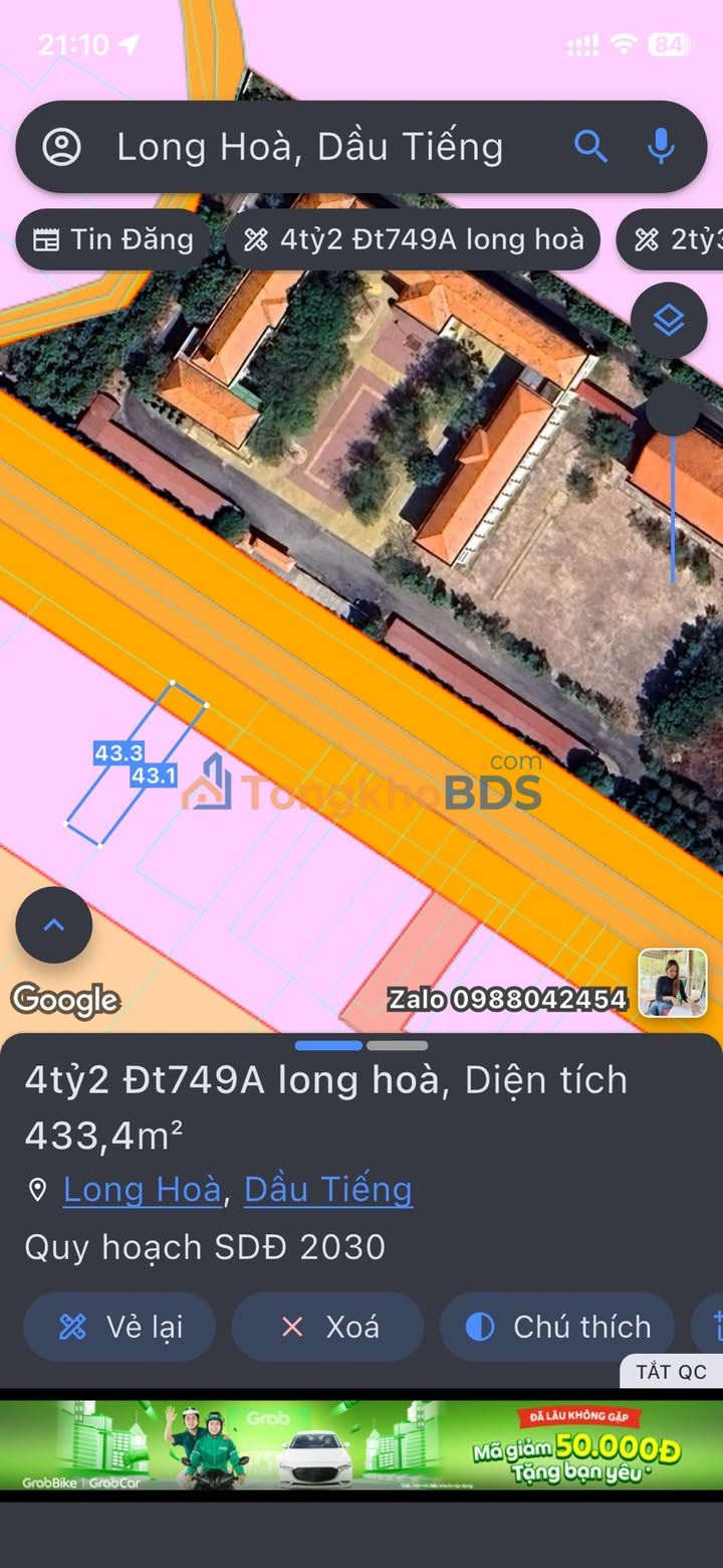 Đất nền mặt tiền DT749A Dầu Tiếng 430m² - Kinh doanh sầm uất, giá 4.2 tỷ