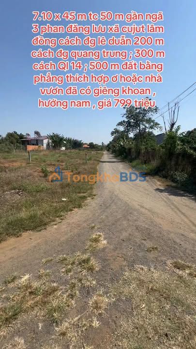 Đất nền Bảo Lộc 319m² (7.10x45m) - 799 triệu, đường ô tô, thổ cư 50m²