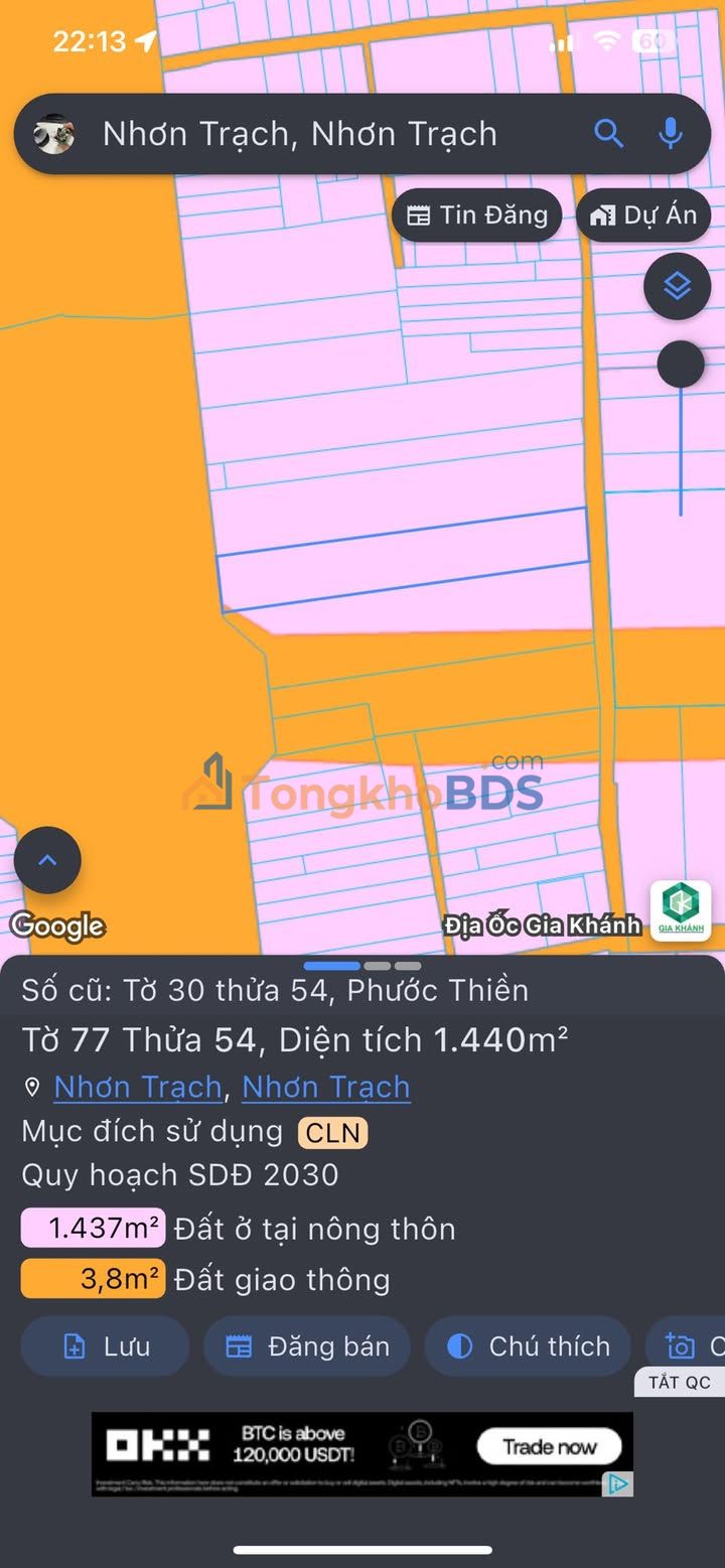 Đất Mặt Tiền Trần Phú Nhơn Trạch 1500m² - Kinh Doanh Đa Ngành