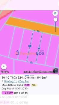 Đất Vũng Tàu 84.9m² Sổ Đỏ Chính Chủ - Hẻm Đô Lương, Phường 11