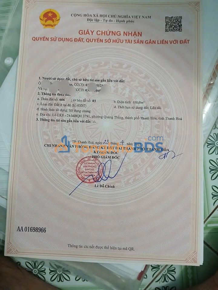 Đất Tái Định Cư Trịnh Kiểm, Củ Chi - 100m² Hướng Đông Nam, Giá 6 Tỷ