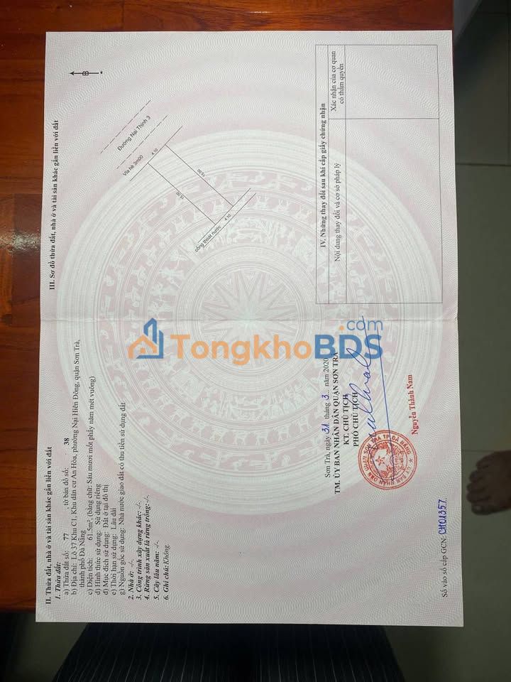 Nhà Mặt Tiền Đường Nghĩa, Sơn Trà, Đà Nẵng - 61m² Giá 5.6 Tỷ