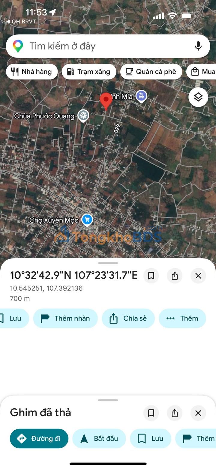 Đất Xuyên Mộc 1680m² Giá 720 Triệu - Sổ Đỏ Sẵn Sàng
