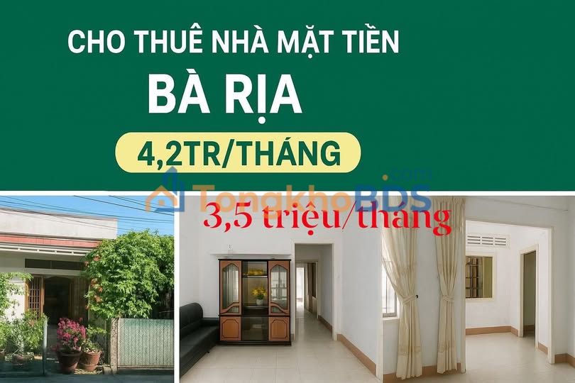 Nhà cho thuê gần Quảng trường Bà Rịa - Giá tốt 3.5 triệu/tháng