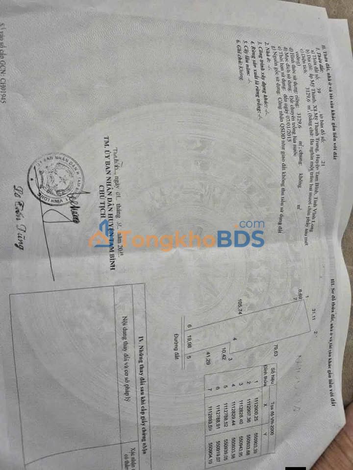 Bán đất nền Vĩnh Long 3600m² - Sổ đỏ sẵn sàng, giá tốt đầu tư