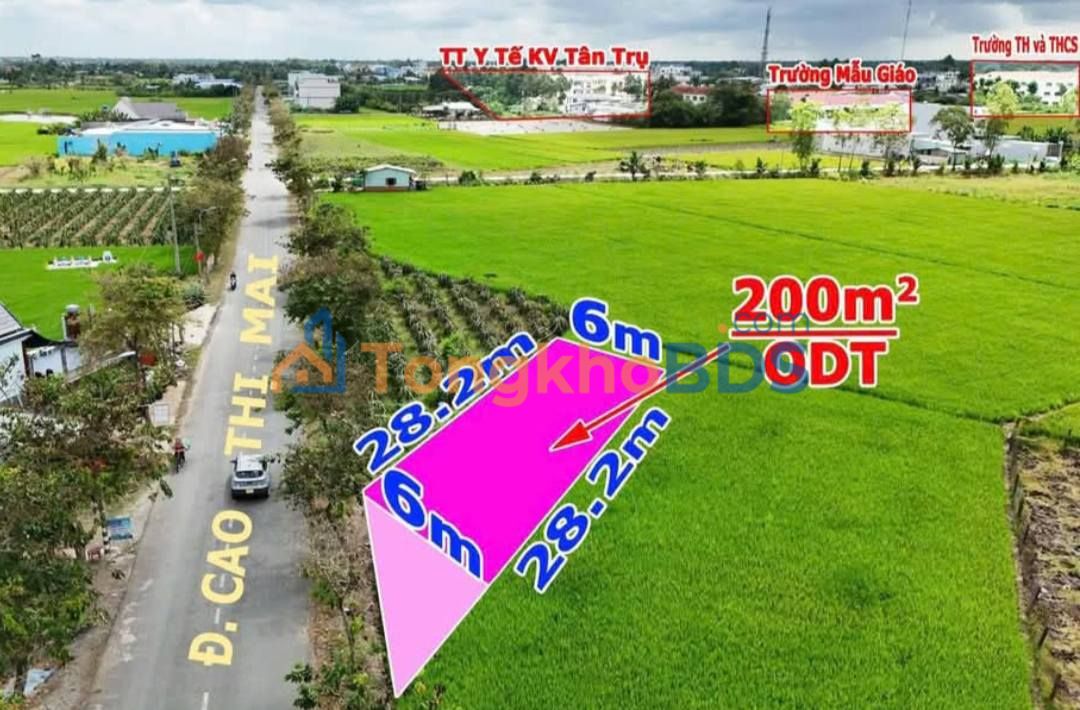 Mặt Tiền Kinh Doanh Cao Thị Mai - Tân Trụ, Long An - 200m² Giá 1.5 Tỷ