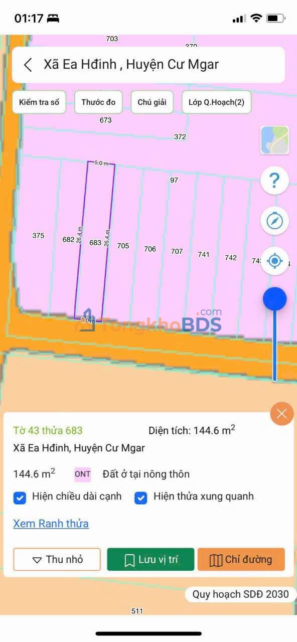 Đất nền Ea H'đing 144m² - Đường 10m, Giá chỉ 1xx triệu