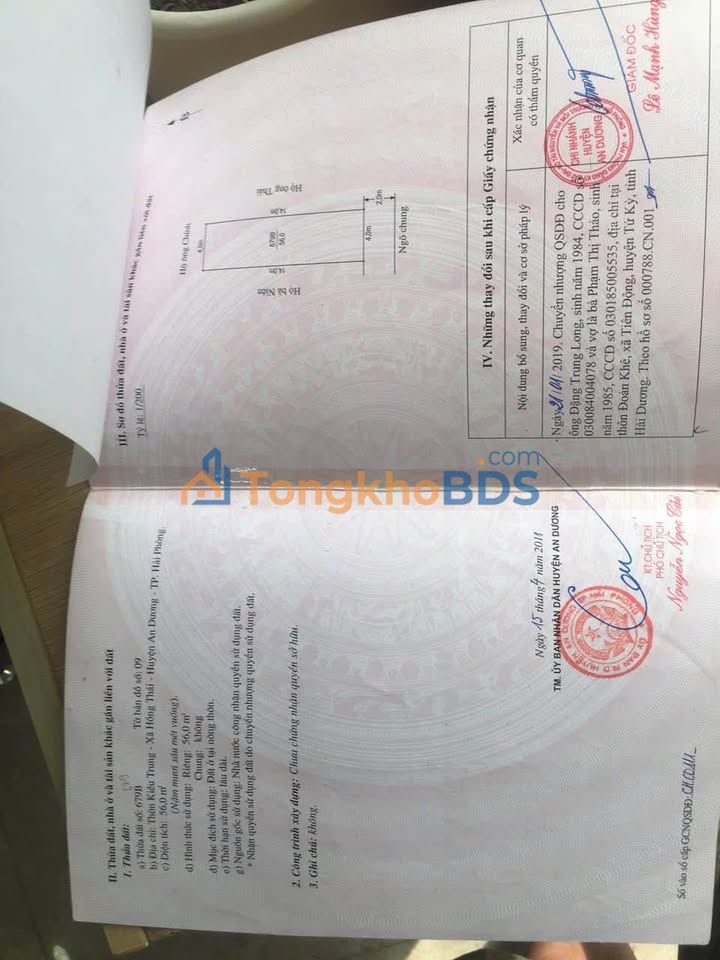 Đất nền 56m² Kiều Trung - An Dương, Hải Phòng - Sổ đỏ sẵn sàng