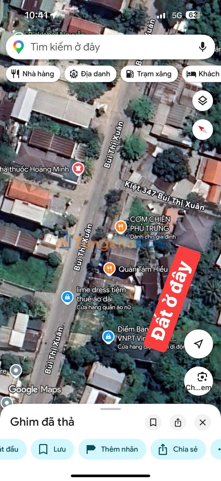 Đất Mặt tiền Bùi Thị Xuân, Huế 112m² - Giá 1.68 Tỷ, Hướng Tây