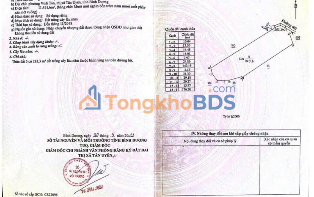 Bán Gấp Đất SKC 11.451m² Thủ Đức - Xe Container, Điện 3 Pha, Giá 48 Tỷ