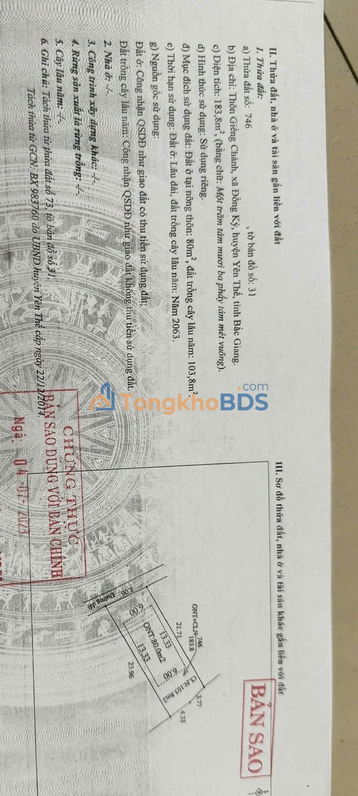 Bán gấp đất nền Yên Thế, Bắc Giang 183.8m² - Sổ hồng, mặt tiền 8m, giá chỉ từ 3xx triệu