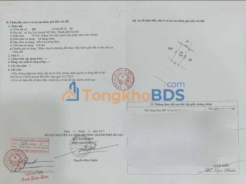 Đất Kinh Doanh Vàng Tuy Lai, Mỹ Đức 79.5m² - Sẵn Sàng Sinh Lời