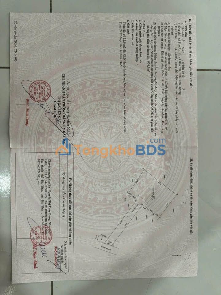 Bán Đất Vườn 1117m² Bình Chuẩn, Thuận An - Sổ Đỏ, Giá Tốt