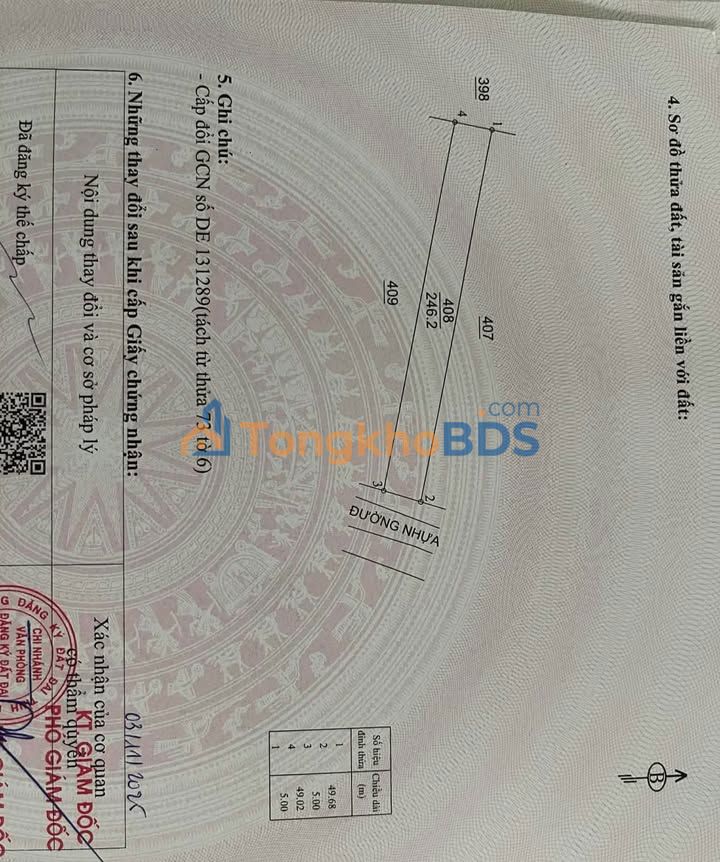 Đất Mặt Tiền Chi Lăng, Đà Lạt 245m² Full Thổ Cư - Giá 850 Triệu