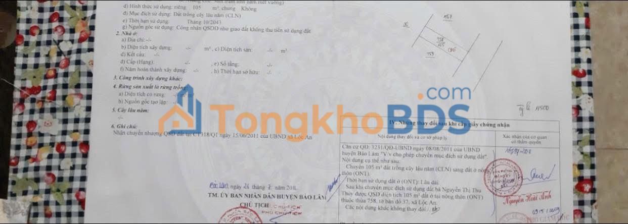 Đất Nền Lộc An, Lâm Đồng 105m² Full Thổ Cư - Giá 750 Triệu