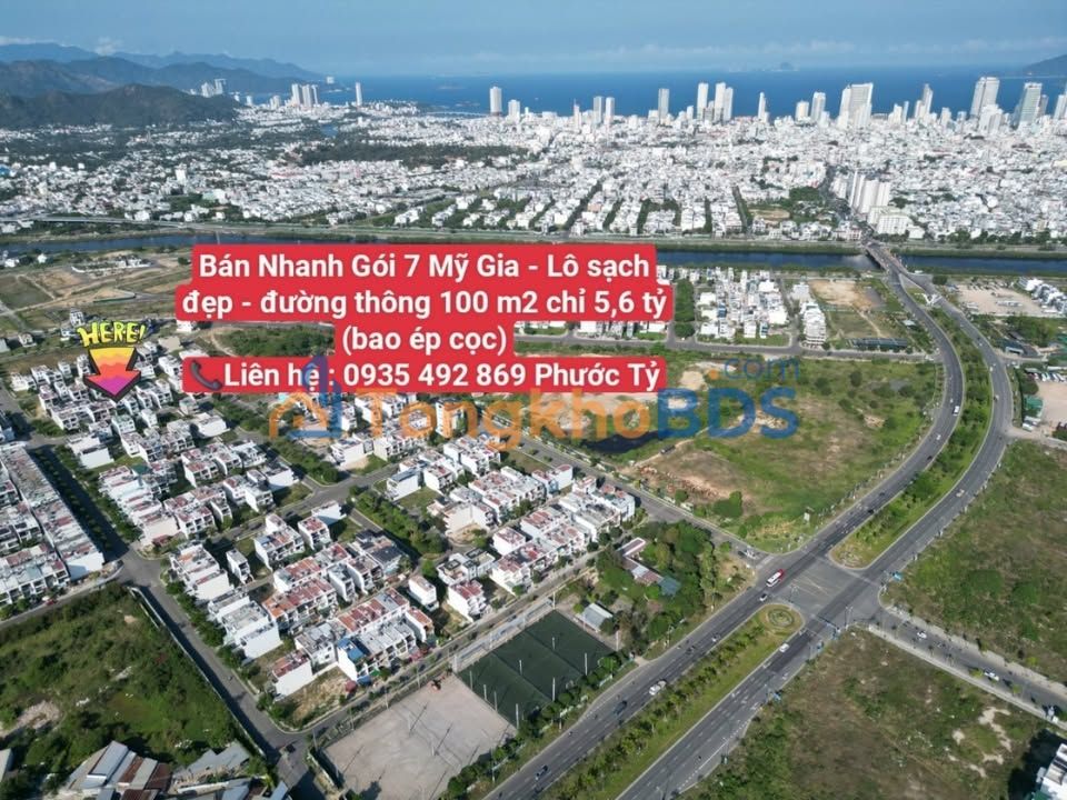 Bán Đất Gói 7 Mỹ Gia Nha Trang 100m² Hướng Tây Nam - Giá 5.6 Tỷ