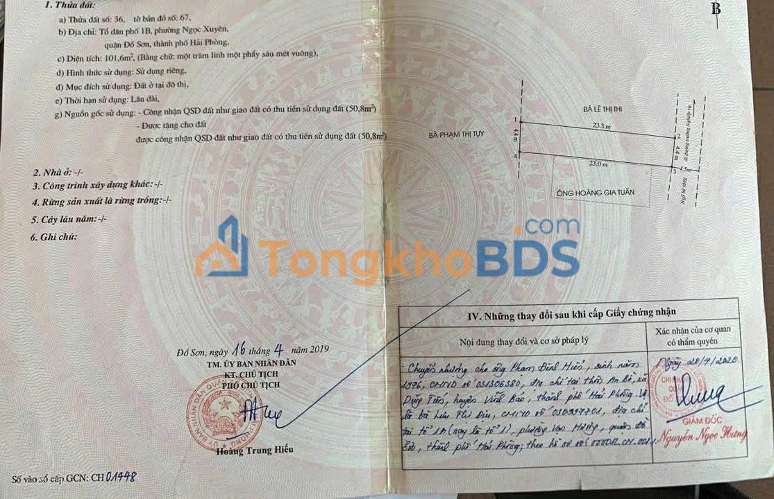 Đất Đồ Sơn 101.6m² - Ngay TT Quận, Ô tô tránh - Giá chỉ 2.x tỷ