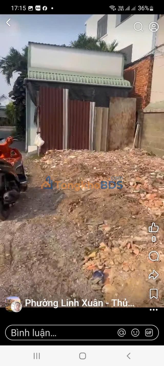 Bán Đất Sổ Riêng 42.4m² Hẻm Lê Văn Tách, Dĩ An - Giá 2.25 Tỷ