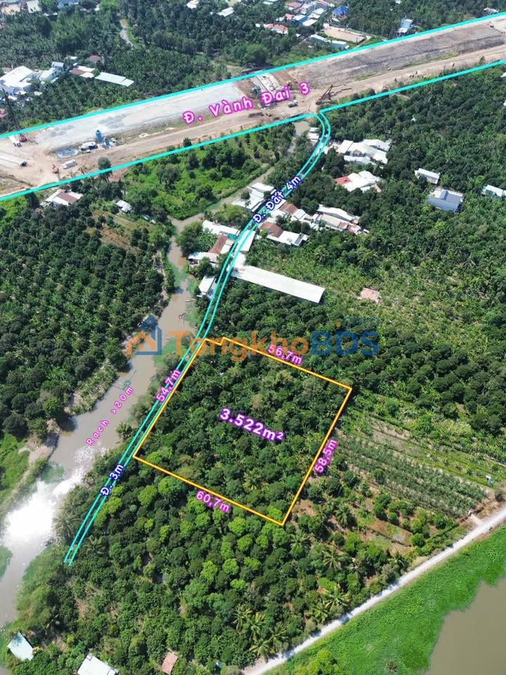 Bán Đất Vườn 3522m² View Sông An Sơn, Thuận An - Giá 28.1 Tỷ