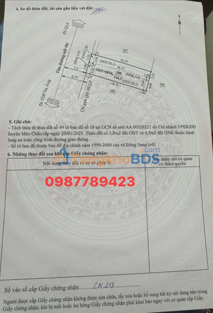 Đất nền TDP Tự Nhiên Mộc Châu 231m² - Mặt tiền kinh doanh, Sổ hồng sẵn sàng