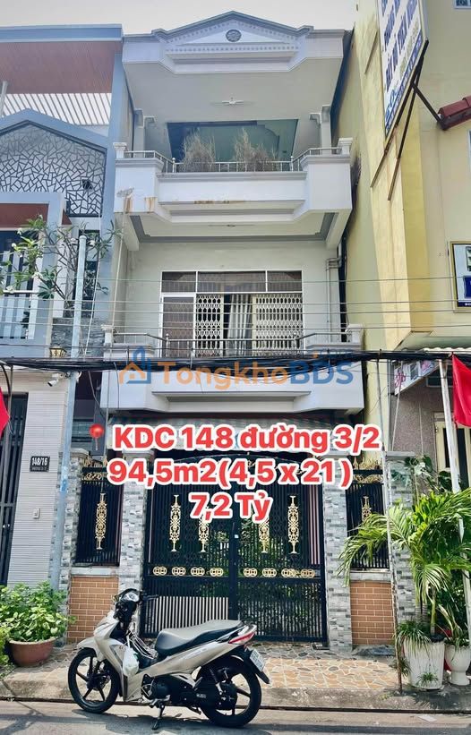 Nhà Mặt Tiền KDC 148 Cần Thơ - 94.56m², 3 Tầng, Giá 7.2 Tỷ